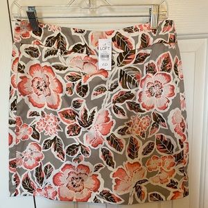 Loft floral lined skirt